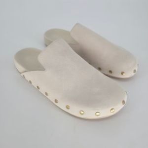 COPY - NEW J Crew Pacific Studded Clogs Suede Candlelight Comfort Slip Ons